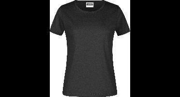 James And Nicholson Dames/dames Ronde Hals Basic T-Shirt (Zwart)