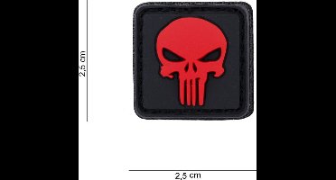 101 Inc Embleem 3D Pvc Punisher Rood  12025