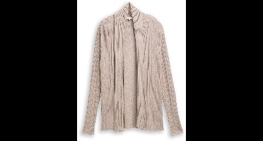 Tom Tailor - Vest met sjaalkraag - Maat L - soft taupe melange