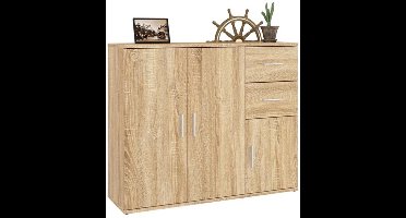 Dressoir – Kast – Opbergmeubel – Buffet – Ladekast – Bruin – Compact 91x29,5x75 cm – Duurzaam Hout – Modern Design