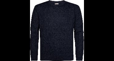 Petrol Industries - Heren Kabeltrui steelgate - Blauw - Maat XXXL