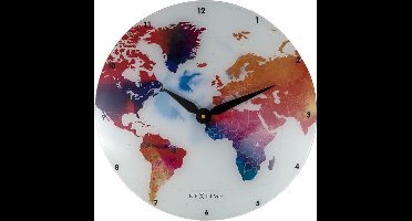 NeXtime NE-8187 Wandklok Colorful Ø43 Glas Multicolor