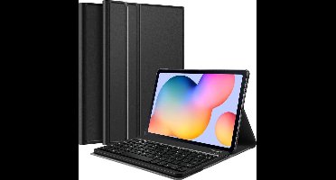 Just in Case tablet Hoes met Toetsenbord geschikt voor Samsung Galaxy Tab S6 Lite - QWERTY Bluetooth Keyboard Case - Zwart