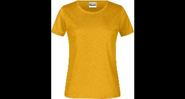 James And Nicholson Dames/dames Ronde Hals Basic T-Shirt (Goudgeel)