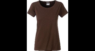 James and Nicholson Dames/dames Basic Organic Katoenen T-Shirt (Bruin)
