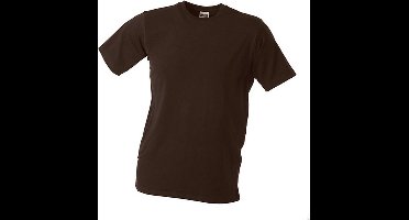 James and Nicholson Unisex Elastische Tee (Bruin)
