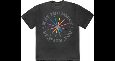 Disney Star Wars - Rainbow Sabers Heren T-shirt - 2XL - Zwart