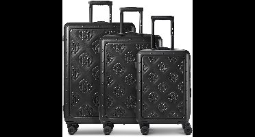 Roberto Cavalli Florence 4 wielen Kofferset 3-delig met uitbreidingsplooi - Harde bagage - TSA slot - black