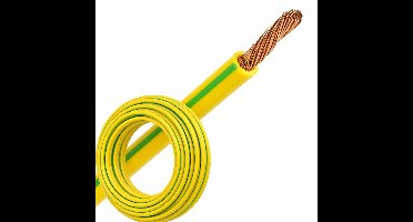 Montagedraad VDS 10mm² (H07V-K) 70° groen/geel - per rol 100 meter (29194)