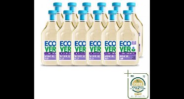 12 x Ecover - Vloeibaar wasmiddel - Color - Appelbloesem & Freesia - 1 liter - 28 wasbeurten - Wasstrips - Wasmiddel Kleurrijk - Natuurlijk Wasmiddel - Biologisch Afbreekbaar Wasmiddel - Vlekken Verwijderen - Frisse Geur Wasmiddel