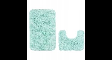 Zachte 2-delige badkamermat set - 50x80cm & 40x50cm - Polyester