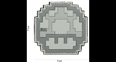 101 Inc Embleem 3D Pvc Mushroom Grijs  14057