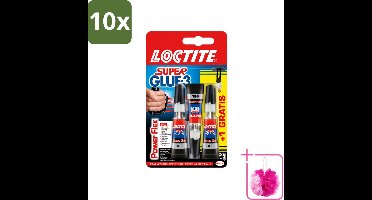 10 x Loctite - Secondelijm - Power Flex - 3 Lijmtubes - Bulkverpakking - Secondelijm - Douchemop - Power Flex