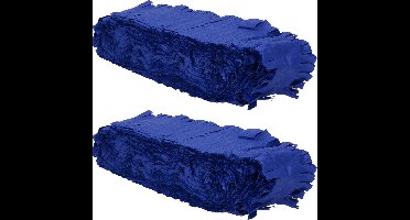 Folat Feest/verjaardag versiering - 2x - crepe slingers - blauw - 24 meter - papier - feestartikelen