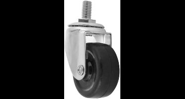 KARZO - 4 Stuks 360 Graden Draaibare Zwenkwielen 5 cm Witte PP Rollerwielen voor Trolleys, Meubels, Eettafels, Bureaustoelen