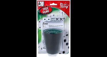 Play Today Dobbelspel met Beker en 5 Dobbelstenen