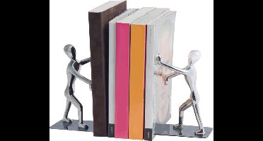 Balvi boekensteun Shadow Chroom Zink set van 2