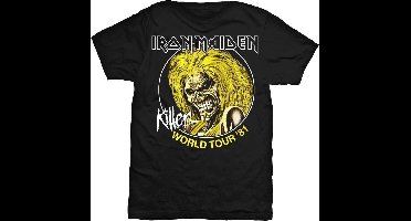 Iron Maiden - Killer World Tour 81 Heren T-shirt - S - Zwart