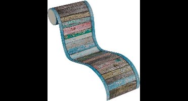 SLOOPHOUT BEHANGRAND | Industrieel - blauw bruin meerkleurig - A.S. Création Only Borders 11