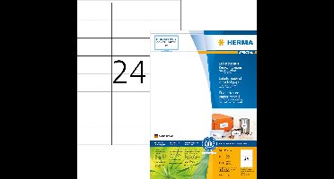 10728 - White - Self-adhesive printer label - Die-cut label - A4 - Paper - Laser/Inkjet