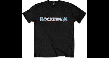 Elton John - Rocketman Movie Logo Heren T-shirt - 2XL - Zwart