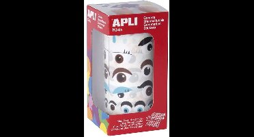 APLI Kids stickerset ogen multicolor metallic knutselplezier.