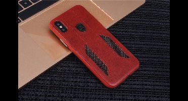 UNIQ Accessory iPhone X-Xs Kunstleer Hard Case Back cover - Rood