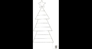 Star Trading Buitenkerstlamp 'Folde', opvouwbaar kerstboomsilhouet, 110 LED's, op batterijen, H 120cm