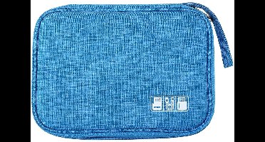 Dailygoods - Horlogebandje Organizer - Draagbare Opbergtas - Waterdicht Nylon - Blauw - Reisorganizer voor Kabels en Oplader - Geschikt voor Smartwatches