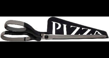 Cookinglife Pizzaschaar - Pizzasnijder - Pizzaknipper - Pizzames van roestvrij staal - Pizza Cutter - RVS - Zwart - Antislip - 30 cm