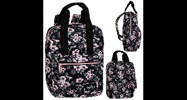 Coolpack Bliss Rugzak - Stijlvol met bloemmotief, 1 compartiment, zwart