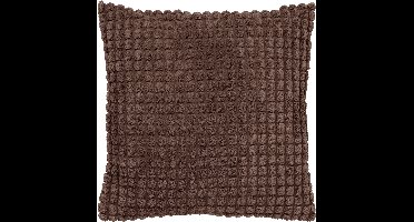 Dutch Decor ROME - sierkussen 45x45 cm - effen kleur - 3D-structuur - Chocolate Martini - donkerbruin - Inclusief binnenkussen - Luxe kussens voor woonkamer & bank