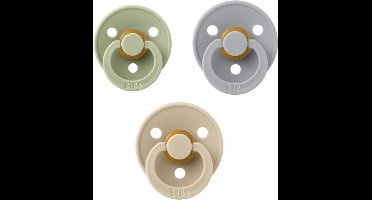 Bibs fopspeen 6-18 maand set 3 stuks Cloud,Vanilla en Sage maat 2