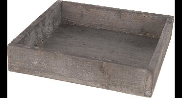 Van dijk Kaarsenbord / plateau - vierkant - hout - naturel - 20 x 20 cm - Kaarsenonderzetter