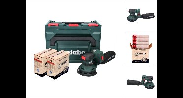 Metabo SXA 18 LTX 125 BL accu excentrische schuurmachine 18 V 125 mm ( 600146840 ) borstelloos + 2x Toolbrothers SPIDER netschuurset + metaBOX - zonder accu, zonder lader