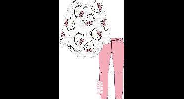Hello Kitty pyjama katoen grijs/roze maat 116