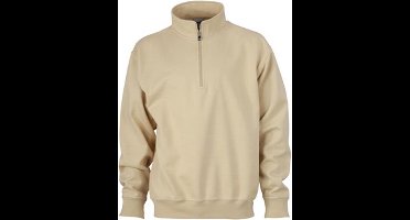 James and Nicholson Uniseks werkkleding Half Ritssweatshirt (Steen)