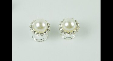Curlies grote bol parel met rondom strass