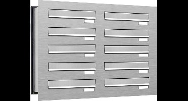 10 er (2x5) brievenbus systeem inbouw RVS