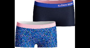 Bjorn Borg LA Tiny Flower meisjes minishort - 2pack - blauw - maat 110
