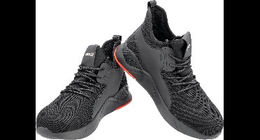 YATO PUBS SB P Sportieve Veiligheidsschoenen S1P / SB P - Ademende Werkschoenen met Stalen Neus & Anti-Perforatie Zool - Maat 40 - Lichtgewicht & Comfortabel - Zwart/Grijs