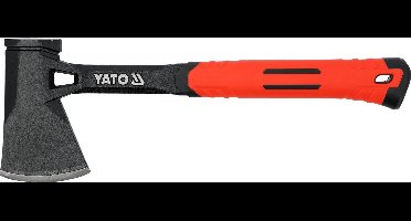 YATO YT-79990 Professionele Handbijl - 600g - Gesmeed #45 Koolstofstaal (48-58 HRC) - Ergonomische TPR Antislip Steel 355 mm - Voor Tuin, Bosbouw & Outdoor