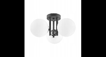 Moderne Plafondlamp Drievoudig Rond Glazen Kap G9
