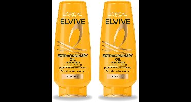 2 x L'Oréal Paris Elvive Extraordinary Oil - Conditioner - Droog Haar - 200ml - Voordeelverpakking - 2 stuks
