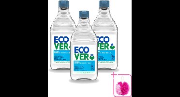 3 x Ecover - Afwasmiddel - Kamille & Clementine - 950 ml - Bulkverpakking - Afwasmiddel kamille en clementine - Douchemop - Plantaardig afwasmiddel