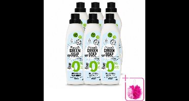 6 x Marcel’s Green Soap – Wasmiddel – Universeel - 0% – Zonder parfum en kleurstof – 1 liter - Bulkverpakking - Wasmiddel 0% parfum - Douchemop - Gevoelige huid