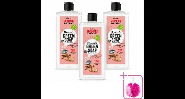 3 x Marcel's Green Soap - Shampoo - Argan & Oudh - Versterkt & verzorgt - 300 ml - Bulkverpakking - Haarverzorging - Douchemop - Natuurlijke shampoo