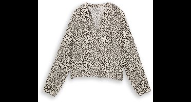 Tom Tailor Denim - Blouse met patroon - Maat S - beige brown leo print
