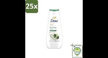 25 x Dove Douchecrème - Hydrating Care - Aloe Vera - 400 ml - Grootverpakking - Vaatwasstrips - Douchecrème - Hydraterende Douchegel - Droge Huid - Aloë Vera - Berkenwater