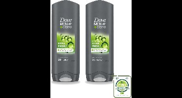 2 x Dove Men+Care Douchegel - Extra Fresh - 250 ml - Grootverpakking - Vaatwasstrips - Douchegel Voor Mannen - Frisse Geur - Huidverzorging - Uitdroging Voorkomen - MICROMOISTURE™ Technologie